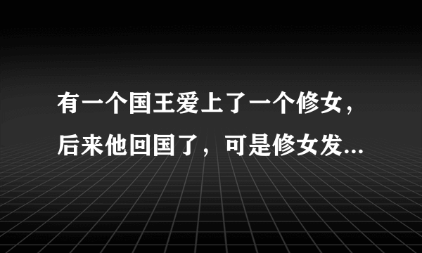 有一个国王爱上了一个修女，后来他回国了，可是修女发现自己怀孕了，