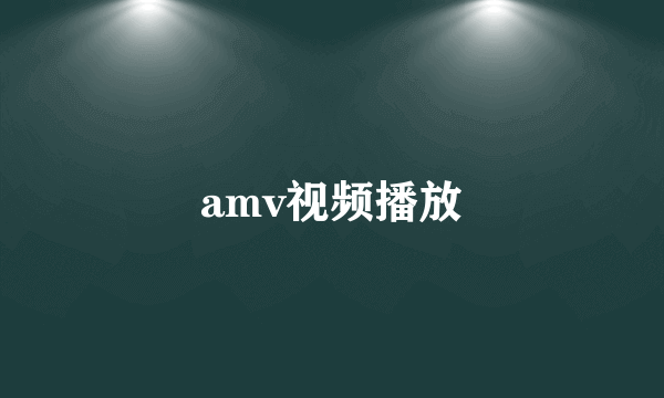 amv视频播放