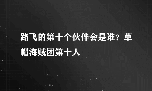 路飞的第十个伙伴会是谁？草帽海贼团第十人