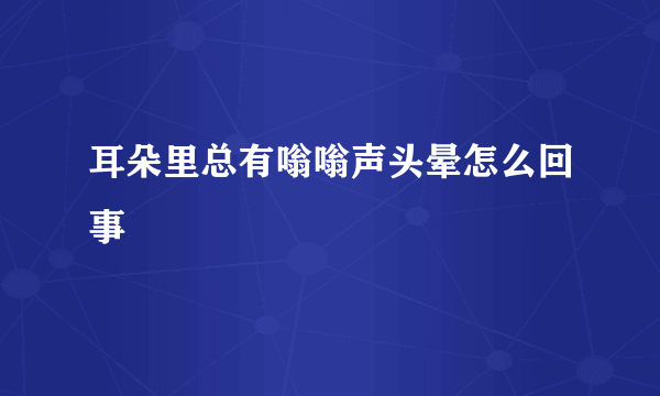 耳朵里总有嗡嗡声头晕怎么回事