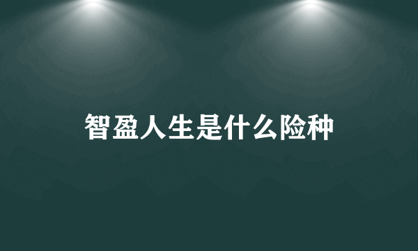 智盈人生是什么险种