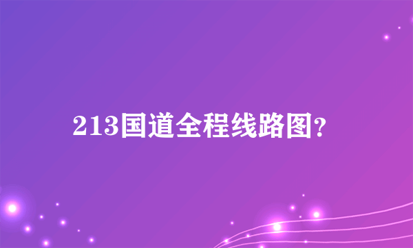 213国道全程线路图？