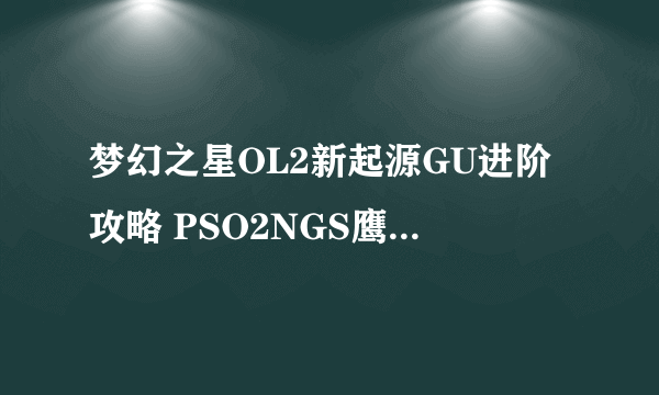 梦幻之星OL2新起源GU进阶攻略 PSO2NGS鹰眼输出循环分享