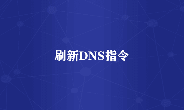 刷新DNS指令