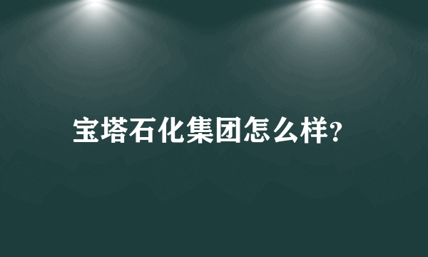 宝塔石化集团怎么样？