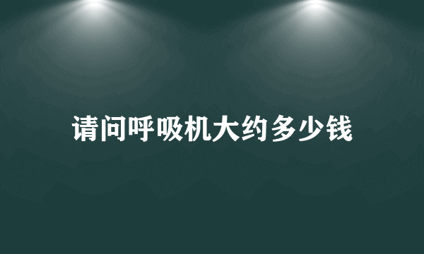 请问呼吸机大约多少钱