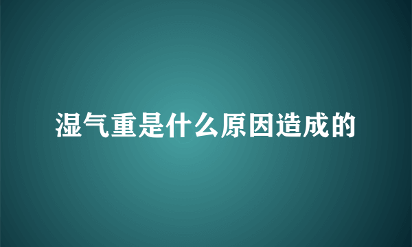 湿气重是什么原因造成的