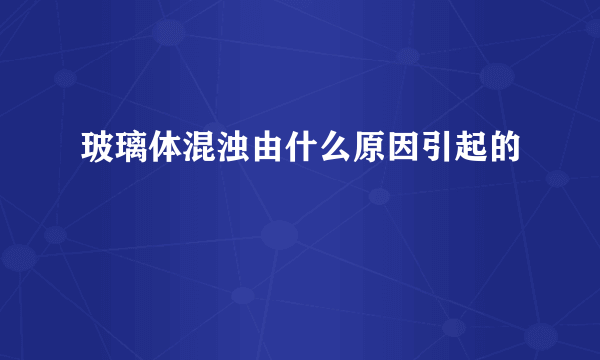 玻璃体混浊由什么原因引起的