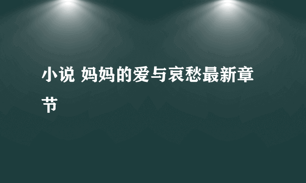 小说 妈妈的爱与哀愁最新章节