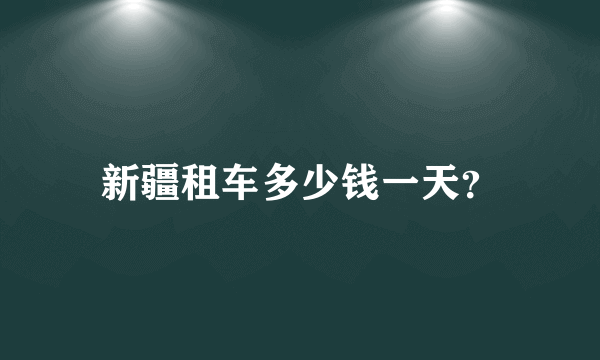 新疆租车多少钱一天？