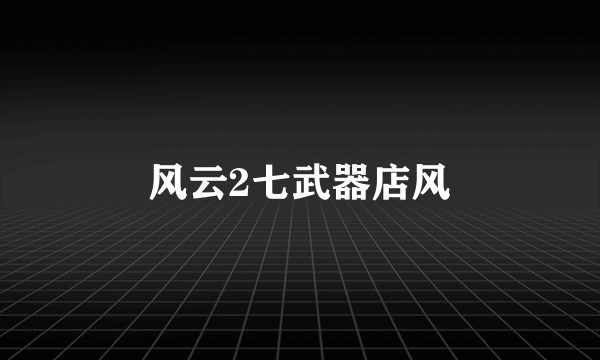 风云2七武器店风