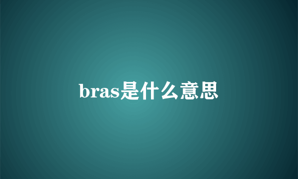 bras是什么意思