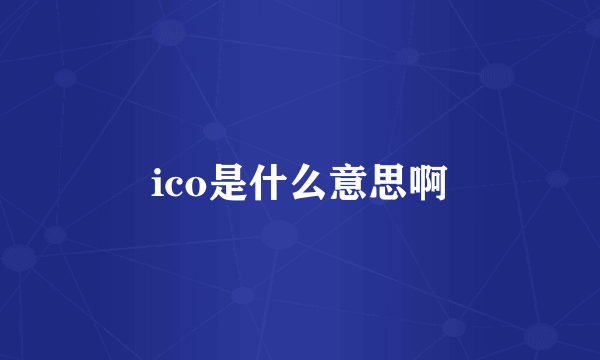 ico是什么意思啊