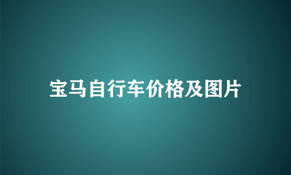 宝马自行车价格及图片