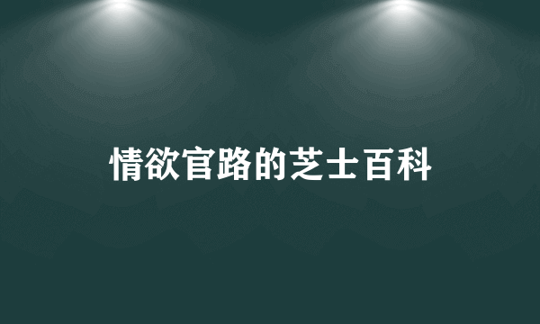 情欲官路的芝士百科