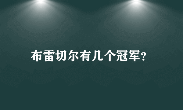 布雷切尔有几个冠军？