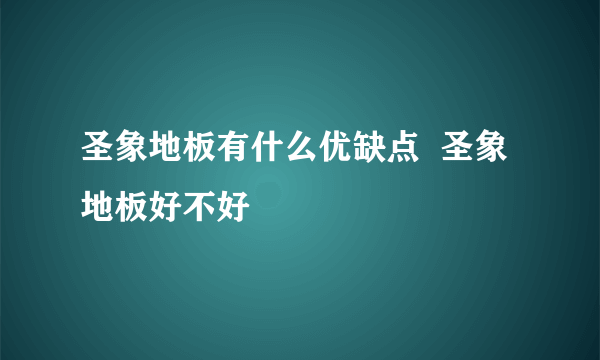 圣象地板有什么优缺点  圣象地板好不好