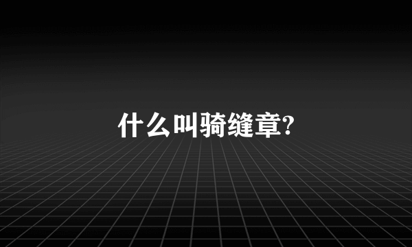 什么叫骑缝章?