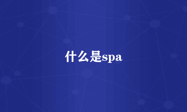 什么是spa