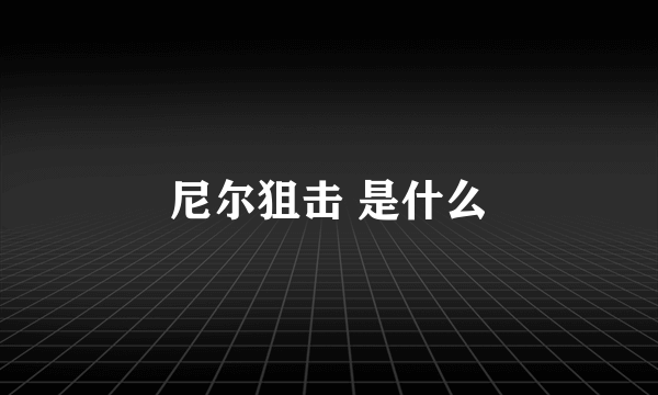 尼尔狙击 是什么