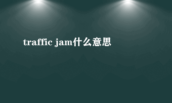 traffic jam什么意思