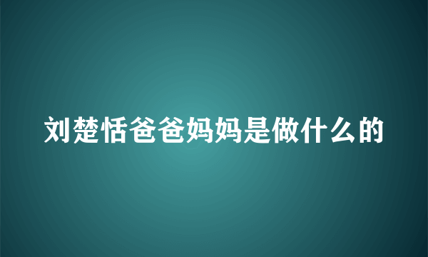 刘楚恬爸爸妈妈是做什么的