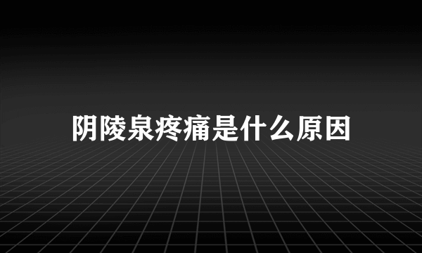 阴陵泉疼痛是什么原因