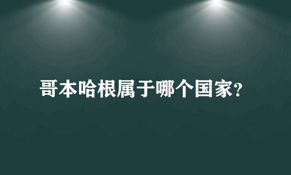 哥本哈根属于哪个国家？