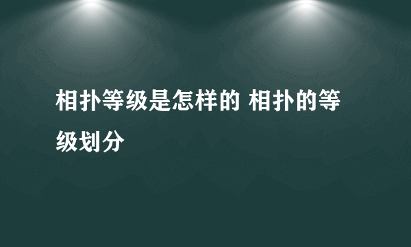 相扑等级是怎样的 相扑的等级划分