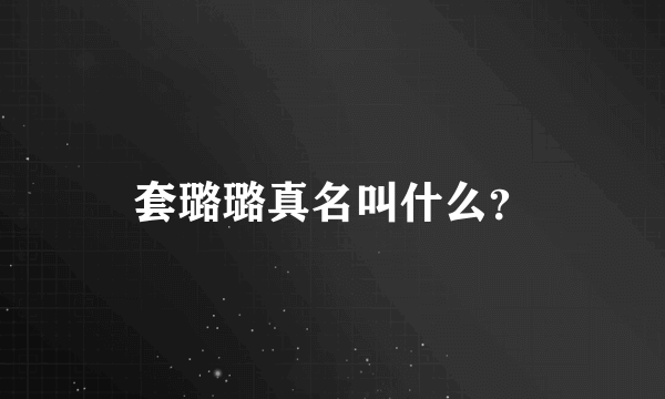 套璐璐真名叫什么？