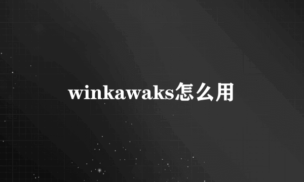 winkawaks怎么用