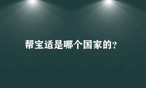 帮宝适是哪个国家的？