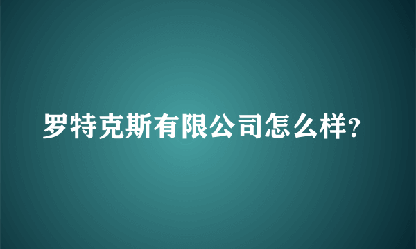 罗特克斯有限公司怎么样？