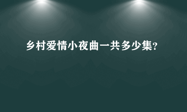 乡村爱情小夜曲一共多少集？