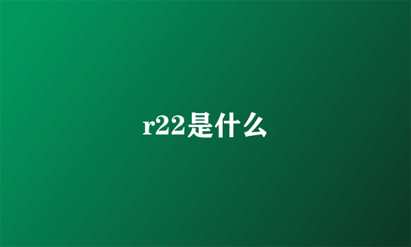 r22是什么