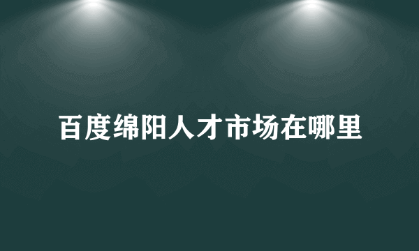 百度绵阳人才市场在哪里