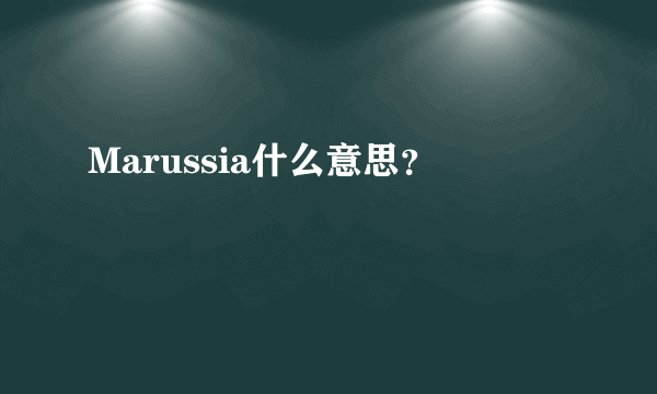 Marussia什么意思？