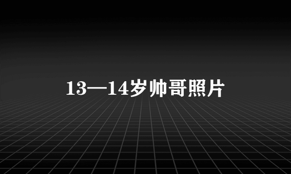 13—14岁帅哥照片