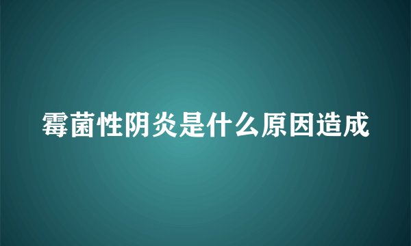 霉菌性阴炎是什么原因造成