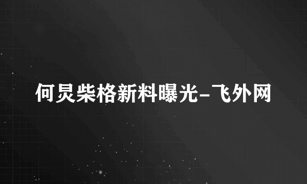 何炅柴格新料曝光-飞外网