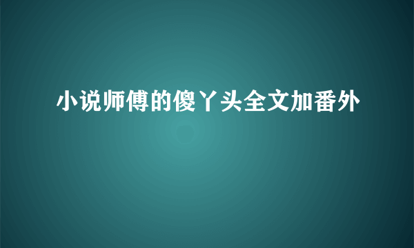 小说师傅的傻丫头全文加番外