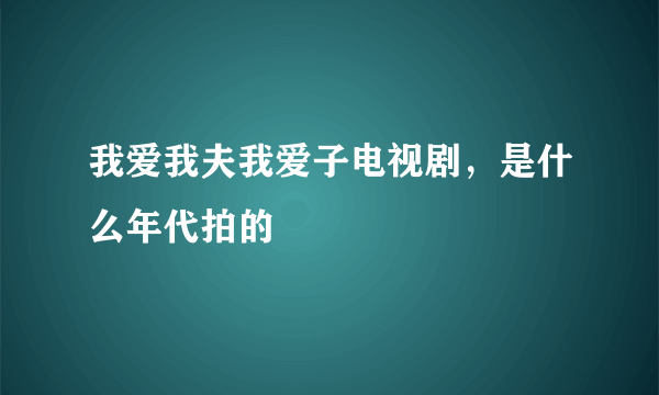 我爱我夫我爱子电视剧，是什么年代拍的