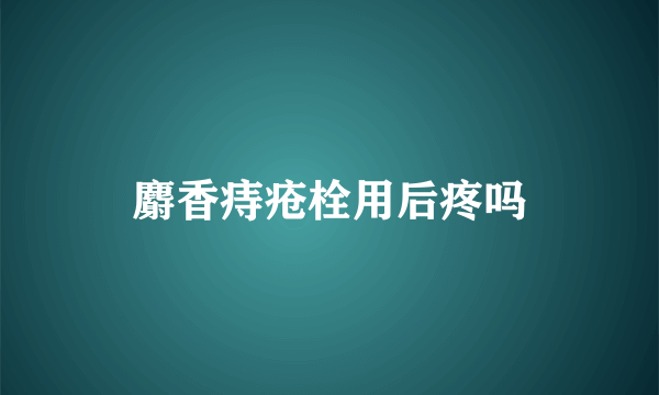 麝香痔疮栓用后疼吗