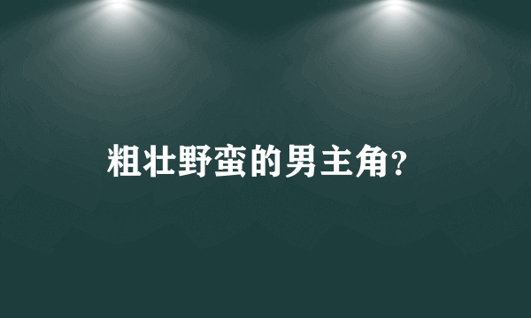 粗壮野蛮的男主角？