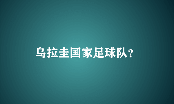 乌拉圭国家足球队？