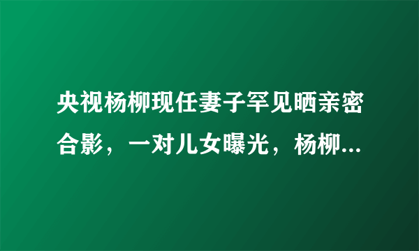 央视杨柳现任妻子罕见晒亲密合影，一对儿女曝光，杨柳显老变化大