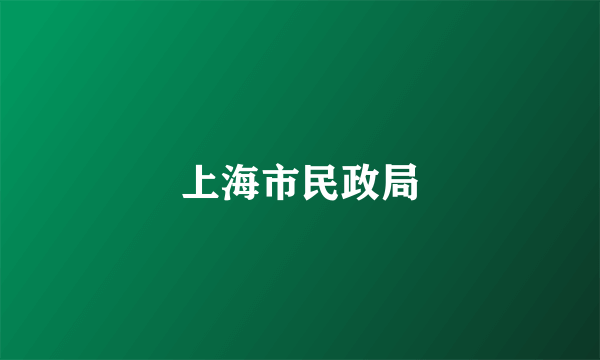 上海市民政局