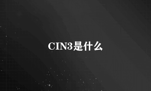 CIN3是什么