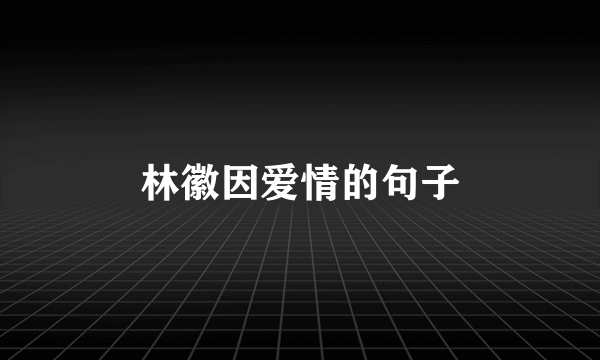 林徽因爱情的句子