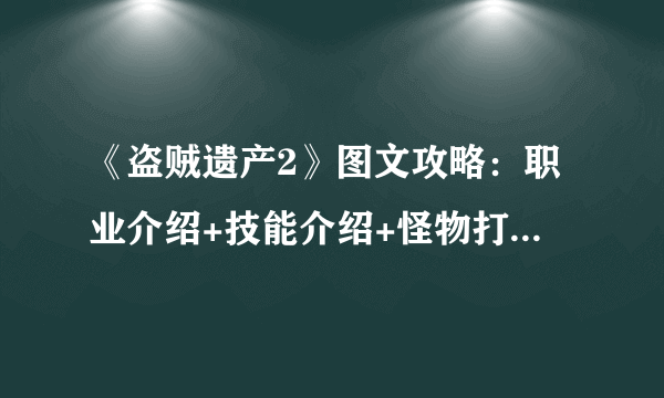 《盗贼遗产2》图文攻略：职业介绍+技能介绍+怪物打法+装备介绍+符文介绍+关卡攻略+城堡强化【游侠攻略组】